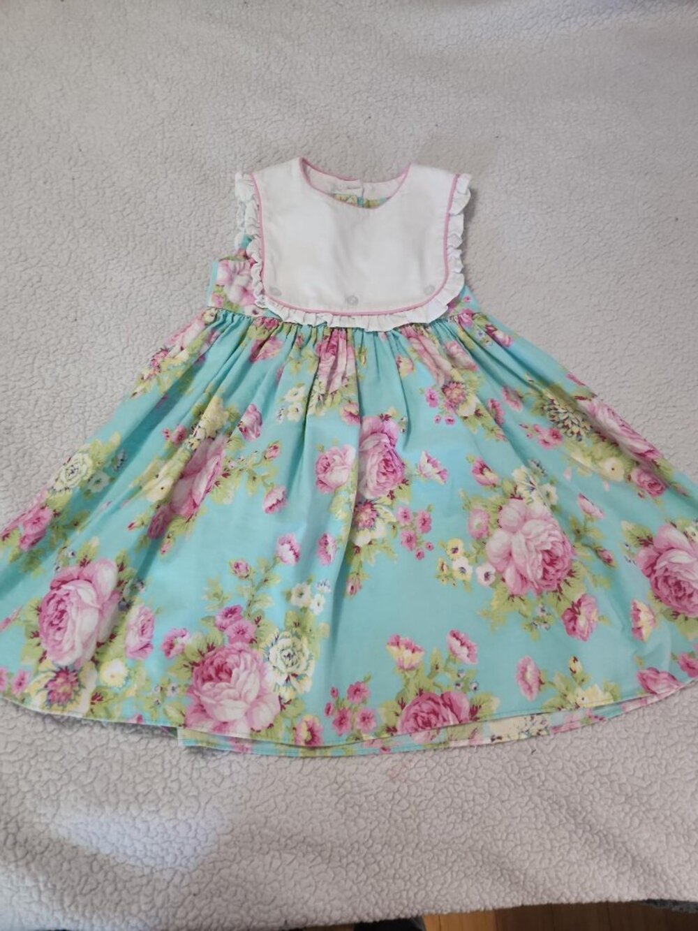 Darling Mae by Ricrac & Ruffles floral bib dress Size 4T